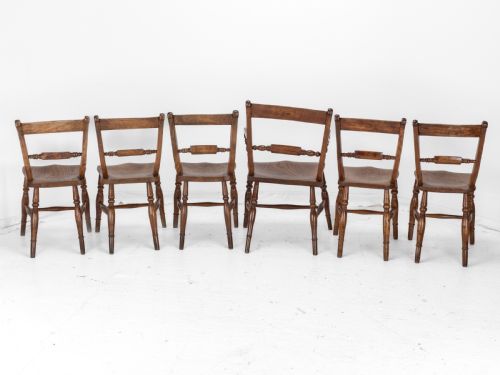 LATE 19TH CENTURY SET OF 6 ELM ASH BEECH WINDSOR FARMHOUSE KITCHEN DINING CHAIRS CARVER VICTORIAN COUNTRY - ADDITIONAL PHOTO 3
