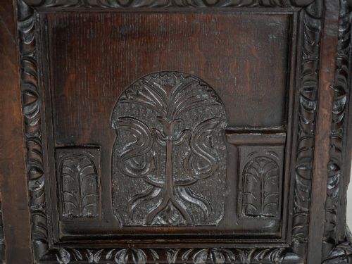 ELIZABETHAN LATE 16TH CENTURY HEAVILY CARVED OAK COFFER CIRCA 1590 TUDOR CHEST KIST TRUNK - ADDITIONAL PHOTO 18