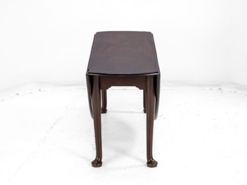 LARGE GEORGE II CUBAN MAHOGANY GATELEG DROPLEAF OVAL DINING TABLE C1730 GEORGIAN 18TH CENTURY PAD FEET - ADDITIONAL PHOTO 3