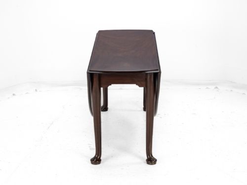 LARGE GEORGE II CUBAN MAHOGANY GATELEG DROPLEAF OVAL DINING TABLE C1730 GEORGIAN 18TH CENTURY PAD FEET - ADDITIONAL PHOTO 5