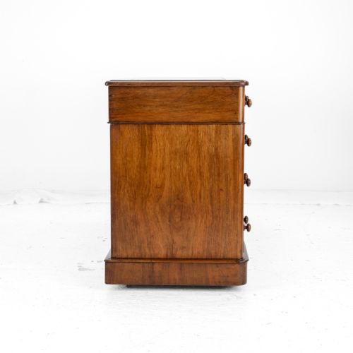 VICTORIAN MAHOGANY PEDESTAL DESK WITH LEATHER GILT SKIVER CIRCA 1880 LATE 19TH CENTURY - ADDITIONAL PHOTO 14