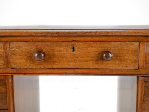 VICTORIAN MAHOGANY PEDESTAL DESK WITH LEATHER GILT SKIVER CIRCA 1880 LATE 19TH CENTURY - ADDITIONAL PHOTO 21