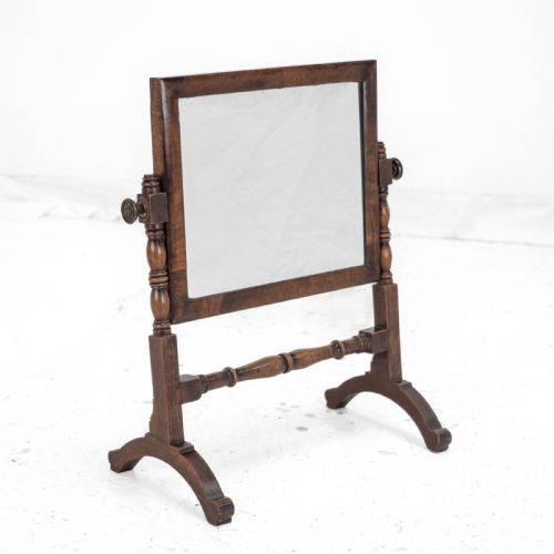 GEORGIAN MAHOGANY DRESSING TOILET MIRROR C1800 GEORGE III SWINGLOCK TILTING VANITY MIRROR - ADDITIONAL PHOTO 6