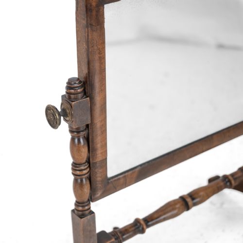 GEORGIAN MAHOGANY DRESSING TOILET MIRROR C1800 GEORGE III SWINGLOCK TILTING VANITY MIRROR - ADDITIONAL PHOTO 8