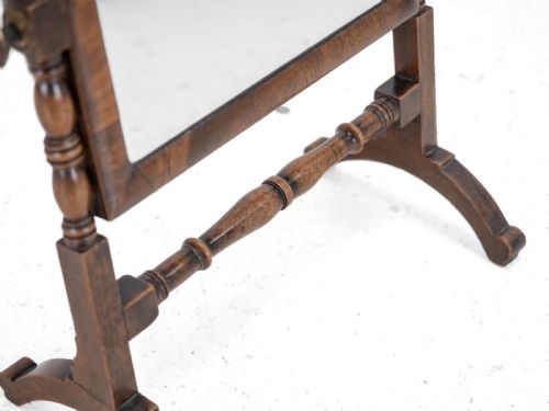 GEORGIAN MAHOGANY DRESSING TOILET MIRROR C1800 GEORGE III SWINGLOCK TILTING VANITY MIRROR - ADDITIONAL PHOTO 11