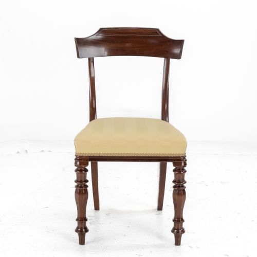 VICTORIAN SET OF SIX MAHOGANY BAR BACK DINING CHAIRS WITH UPHOLSTERED SEATS CIRCA 1870 19TH CENTURY - ADDITIONAL PHOTO 9