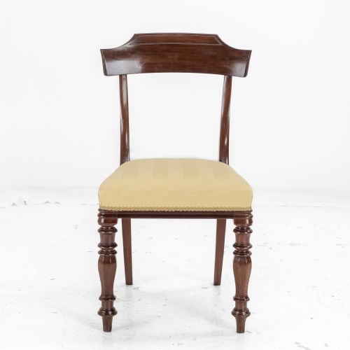 VICTORIAN SET OF SIX MAHOGANY BAR BACK DINING CHAIRS WITH UPHOLSTERED SEATS CIRCA 1870 19TH CENTURY - ADDITIONAL PHOTO 13