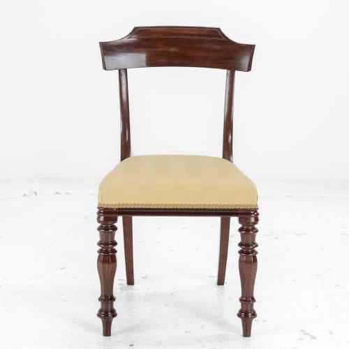 VICTORIAN SET OF SIX MAHOGANY BAR BACK DINING CHAIRS WITH UPHOLSTERED SEATS CIRCA 1870 19TH CENTURY - ADDITIONAL PHOTO 17
