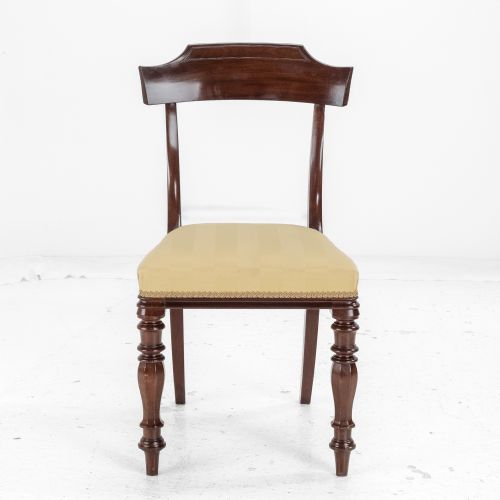VICTORIAN SET OF SIX MAHOGANY BAR BACK DINING CHAIRS WITH UPHOLSTERED SEATS CIRCA 1870 19TH CENTURY - ADDITIONAL PHOTO 21