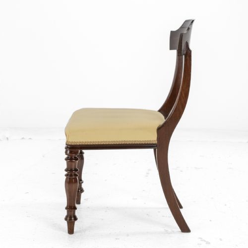 VICTORIAN SET OF SIX MAHOGANY BAR BACK DINING CHAIRS WITH UPHOLSTERED SEATS CIRCA 1870 19TH CENTURY - ADDITIONAL PHOTO 22