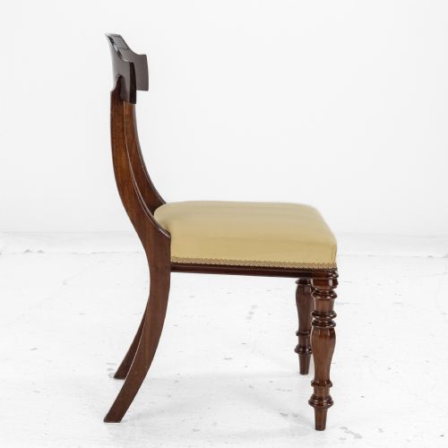 VICTORIAN SET OF SIX MAHOGANY BAR BACK DINING CHAIRS WITH UPHOLSTERED SEATS CIRCA 1870 19TH CENTURY - ADDITIONAL PHOTO 24