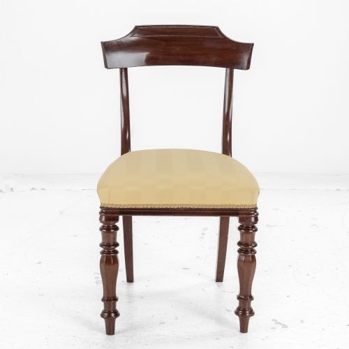 VICTORIAN SET OF SIX MAHOGANY BAR BACK DINING CHAIRS WITH UPHOLSTERED SEATS CIRCA 1870 19TH CENTURY - ADDITIONAL PHOTO 25