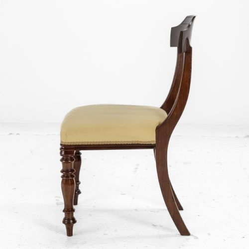 VICTORIAN SET OF SIX MAHOGANY BAR BACK DINING CHAIRS WITH UPHOLSTERED SEATS CIRCA 1870 19TH CENTURY - ADDITIONAL PHOTO 26