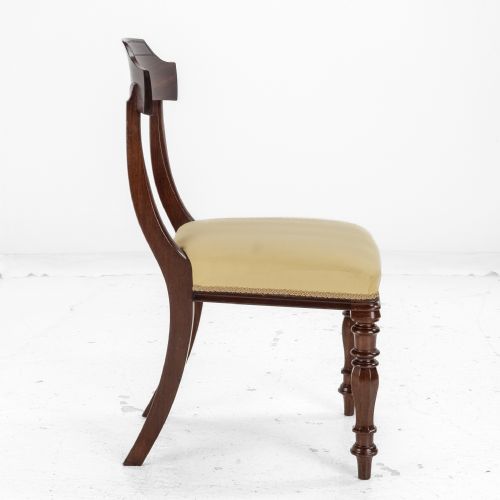VICTORIAN SET OF SIX MAHOGANY BAR BACK DINING CHAIRS WITH UPHOLSTERED SEATS CIRCA 1870 19TH CENTURY - ADDITIONAL PHOTO 28