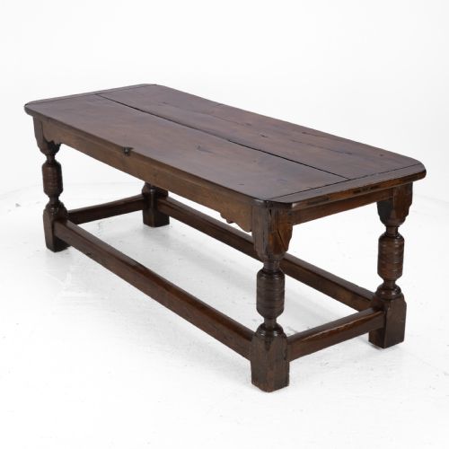 17TH CENTURY AND LATER OAK REFECTORY DINING TABLE CAROLEAN JACOBEAN STYLE COUNTRY FARMHOUSE KITCHEN 18TH CENTURY ELEMENTS - ADDITIONAL PHOTO 2