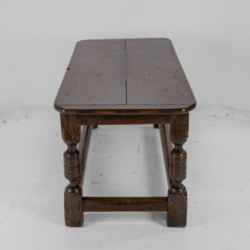 17TH CENTURY AND LATER OAK REFECTORY DINING TABLE CAROLEAN JACOBEAN STYLE COUNTRY FARMHOUSE KITCHEN 18TH CENTURY ELEMENTS - ADDITIONAL PHOTO 3