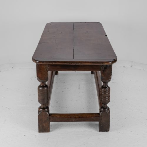 17TH CENTURY AND LATER OAK REFECTORY DINING TABLE CAROLEAN JACOBEAN STYLE COUNTRY FARMHOUSE KITCHEN 18TH CENTURY ELEMENTS - ADDITIONAL PHOTO 6