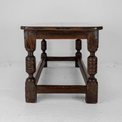 17TH CENTURY AND LATER OAK REFECTORY DINING TABLE CAROLEAN JACOBEAN STYLE COUNTRY FARMHOUSE KITCHEN 18TH CENTURY ELEMENTS - ADDITIONAL PHOTO 14