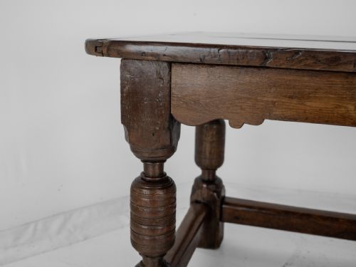 17TH CENTURY AND LATER OAK REFECTORY DINING TABLE CAROLEAN JACOBEAN STYLE COUNTRY FARMHOUSE KITCHEN 18TH CENTURY ELEMENTS - ADDITIONAL PHOTO 24