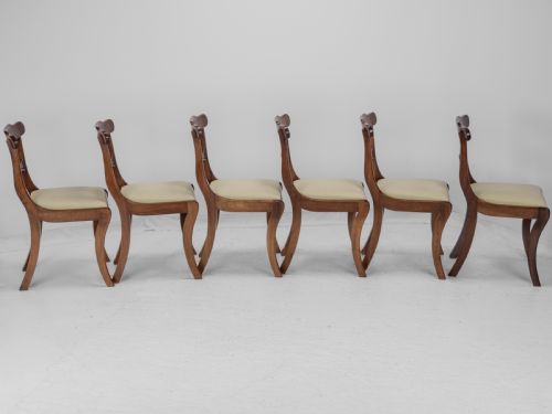 SET OF SIX REGENCY MAHOGANY BAR BACK DINING CHAIRS WITH SABRE LEGS CIRCA 1820 GEORGE IIIIV - ADDITIONAL PHOTO 6
