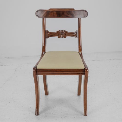SET OF SIX REGENCY MAHOGANY BAR BACK DINING CHAIRS WITH SABRE LEGS CIRCA 1820 GEORGE IIIIV - ADDITIONAL PHOTO 10