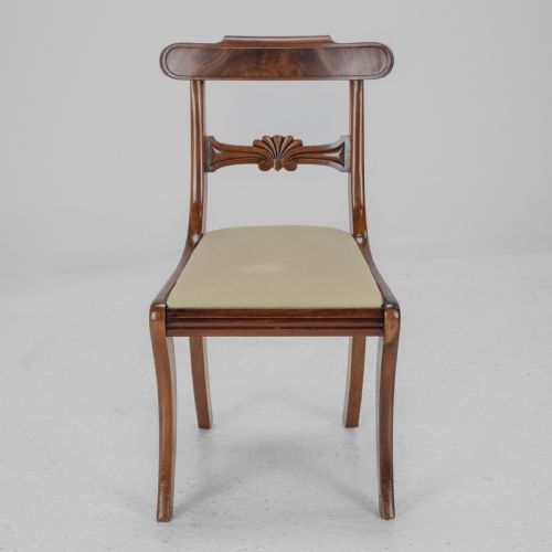 SET OF SIX REGENCY MAHOGANY BAR BACK DINING CHAIRS WITH SABRE LEGS CIRCA 1820 GEORGE IIIIV - ADDITIONAL PHOTO 15