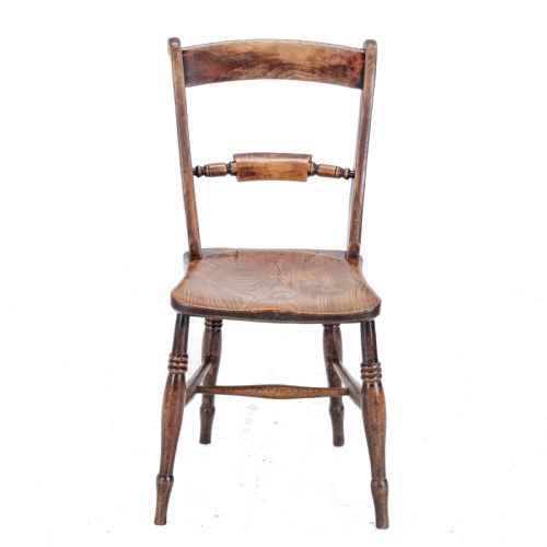 LATE 19TH CENTURY ELM ASH BEECH WINDSOR FARMHOUSE COUNTRY KITCHEN DINING CHAIR VICTORIAN - ADDITIONAL PHOTO 2