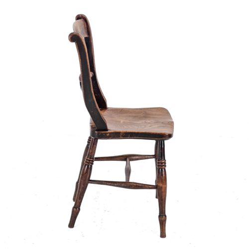 LATE 19TH CENTURY ELM ASH BEECH WINDSOR FARMHOUSE COUNTRY KITCHEN DINING CHAIR VICTORIAN - ADDITIONAL PHOTO 4