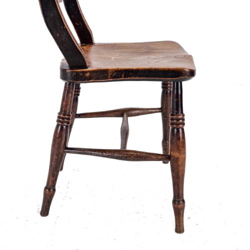LATE 19TH CENTURY ELM ASH BEECH WINDSOR FARMHOUSE COUNTRY KITCHEN DINING CHAIR VICTORIAN - ADDITIONAL PHOTO 10