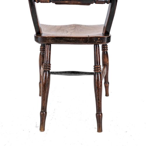LATE 19TH CENTURY ELM ASH BEECH WINDSOR FARMHOUSE COUNTRY KITCHEN DINING CHAIR VICTORIAN - ADDITIONAL PHOTO 11