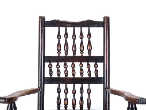 19TH CENTURY ELM ASH LANCASHIRE RUSH SEAT COUNTRY ELBOW CHAIR CARVER ARMCHAIR - ADDITIONAL PHOTO 9