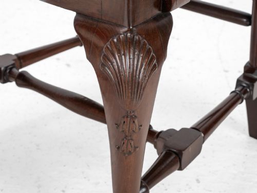 EDWARDIAN QUEEN ANNE STYLE SET OF 8 CARVED MAHOGANY DINING CHAIRS WITH CARVERS BY WARING GILLOW CIRCA 1905 GEORGIAN GEORGE I ARMCHAIR ELBOW CHAIRS - ADDITIONAL PHOTO 21