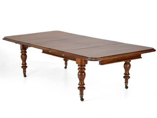 LARGE EARLY VICTORIAN 9FT MAHOGANY PULLOUT EXTENDING DINING TABLE CIRCA 1850 SEATS 10 TO 12 MID 19TH CENTURY - ADDITIONAL PHOTO 5