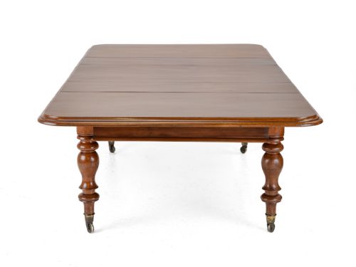 LARGE EARLY VICTORIAN 9FT MAHOGANY PULLOUT EXTENDING DINING TABLE CIRCA 1850 SEATS 10 TO 12 MID 19TH CENTURY - ADDITIONAL PHOTO 6