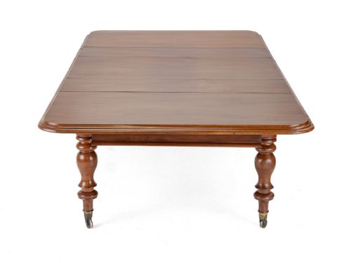 LARGE EARLY VICTORIAN 9FT MAHOGANY PULLOUT EXTENDING DINING TABLE CIRCA 1850 SEATS 10 TO 12 MID 19TH CENTURY - ADDITIONAL PHOTO 7