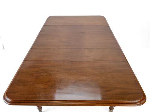 LARGE EARLY VICTORIAN 9FT MAHOGANY PULLOUT EXTENDING DINING TABLE CIRCA 1850 SEATS 10 TO 12 MID 19TH CENTURY - ADDITIONAL PHOTO 9