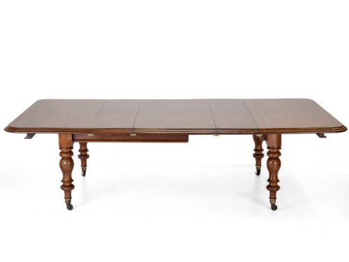 LARGE EARLY VICTORIAN 9FT MAHOGANY PULLOUT EXTENDING DINING TABLE CIRCA 1850 SEATS 10 TO 12 MID 19TH CENTURY - ADDITIONAL PHOTO 10