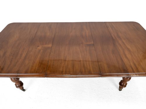 LARGE EARLY VICTORIAN 9FT MAHOGANY PULLOUT EXTENDING DINING TABLE CIRCA 1850 SEATS 10 TO 12 MID 19TH CENTURY - ADDITIONAL PHOTO 12