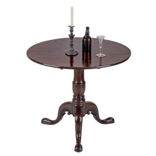 FINE IRISH GEORGE II CARVED MAHOGANY TRIPOD TILTTOP SUPPER TABLE CIRCA 1750 18TH CENTURY GEORGIAN OCCASIONAL TABLE - ADDITIONAL PHOTO 1