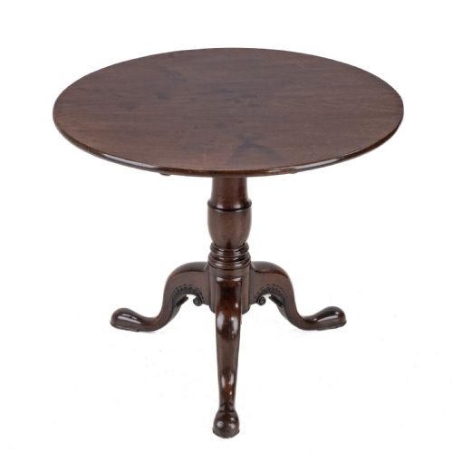 FINE IRISH GEORGE II CARVED MAHOGANY TRIPOD TILTTOP SUPPER TABLE CIRCA 1750 18TH CENTURY GEORGIAN OCCASIONAL TABLE - ADDITIONAL PHOTO 4