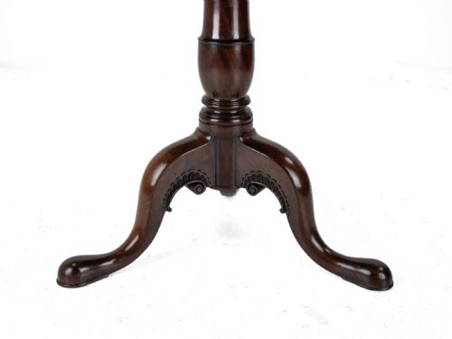 FINE IRISH GEORGE II CARVED MAHOGANY TRIPOD TILTTOP SUPPER TABLE CIRCA 1750 18TH CENTURY GEORGIAN OCCASIONAL TABLE - ADDITIONAL PHOTO 9