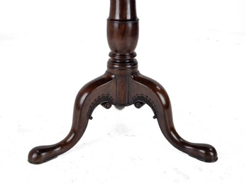 FINE IRISH GEORGE II CARVED MAHOGANY TRIPOD TILTTOP SUPPER TABLE CIRCA 1750 18TH CENTURY GEORGIAN OCCASIONAL TABLE - ADDITIONAL PHOTO 13