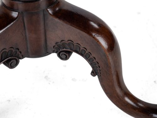 FINE IRISH GEORGE II CARVED MAHOGANY TRIPOD TILTTOP SUPPER TABLE CIRCA 1750 18TH CENTURY GEORGIAN OCCASIONAL TABLE - ADDITIONAL PHOTO 16