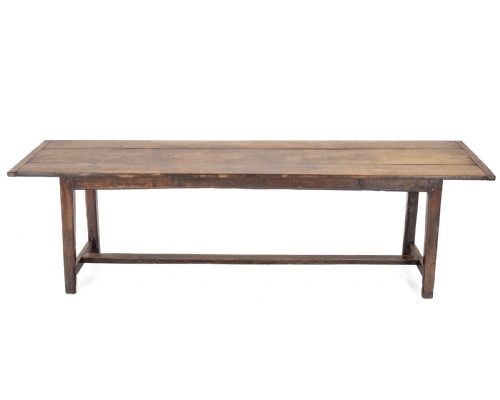 large early 19th century french farmhouse refectory dining table pear wood elm 10 seater 8 ft long rustic country kitchen - CATEGORY: ANTIQUE TABLES - DATED 19TH CENTURY
