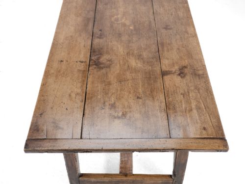 LARGE EARLY 19TH CENTURY FRENCH FARMHOUSE REFECTORY DINING TABLE PEAR WOOD ELM 10 SEATER 8 FT LONG RUSTIC COUNTRY KITCHEN - ADDITIONAL PHOTO 7