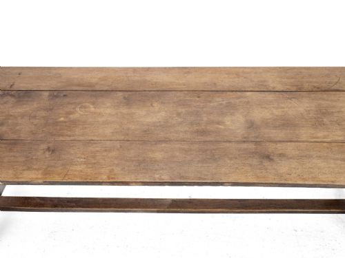 LARGE EARLY 19TH CENTURY FRENCH FARMHOUSE REFECTORY DINING TABLE PEAR WOOD ELM 10 SEATER 8 FT LONG RUSTIC COUNTRY KITCHEN - ADDITIONAL PHOTO 17