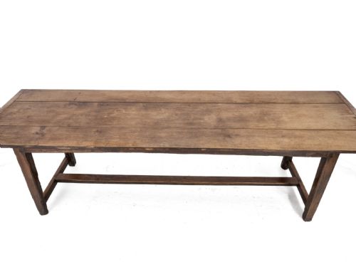 LARGE EARLY 19TH CENTURY FRENCH FARMHOUSE REFECTORY DINING TABLE PEAR WOOD ELM 10 SEATER 8 FT LONG RUSTIC COUNTRY KITCHEN - ADDITIONAL PHOTO 19