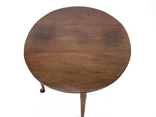 GEORGE II MID 18TH CENTURY MAHOGANY OVAL DROPLEAF GATELEG DINING TABLE GEORGIAN PAD FOOT OCCASIONAL CIRCA 1750 - ADDITIONAL PHOTO 15