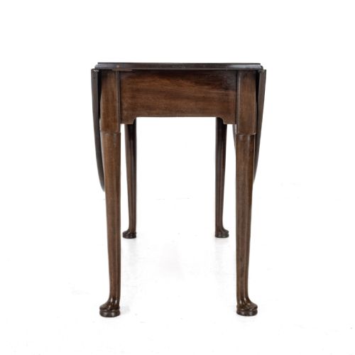 GEORGE II MID 18TH CENTURY MAHOGANY OVAL DROPLEAF GATELEG DINING TABLE GEORGIAN PAD FOOT OCCASIONAL CIRCA 1750 - ADDITIONAL PHOTO 21