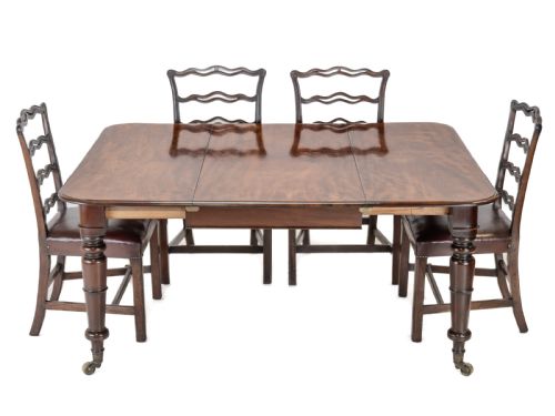 REGENCY GEORGE IV MAHOGANY PULLOUT EXTENDING SMALL DINING TABLE C1820 COPE COLLINSON - ADDITIONAL PHOTO 1
